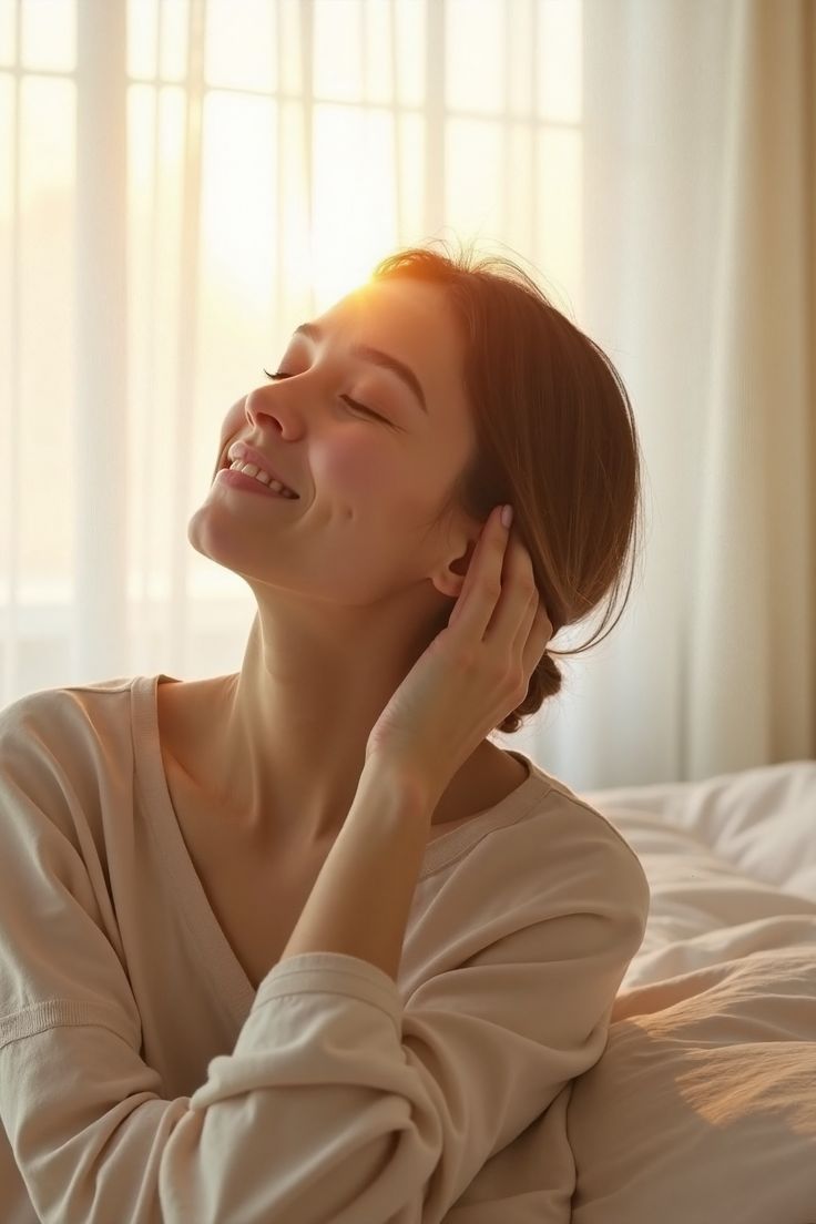 Calm person meditating?>